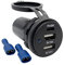Offgridtec 96W Auto-USB-Steckdose mit Flip-Abdeckung (12V/24V) - Zwei USB-A-Ports (36W max.) IP65 wasserdichter Ladegerät für Auto, Boot, LKW, langlebiges ABS-Gehäuse