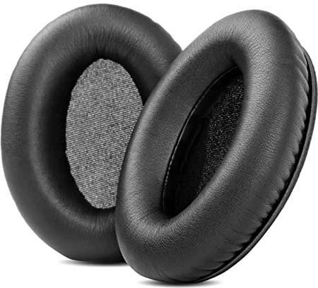 TaiZiChangQin L1 HiFi Ersatz-Ohrpolster, kompatibel mit Fitbit Hiearcool L1 HiFi-Stereo-Kopfhörern (schwarzes Proteinleder)