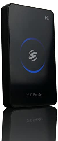 RFID Lesegerät, kontaktloser Kartenleser und Kartenlesegerät, Card Reader mit USB, Beste Schlüsselkarte für Chipkarten, Zugangskontrolle, HD-RD80 HDWR