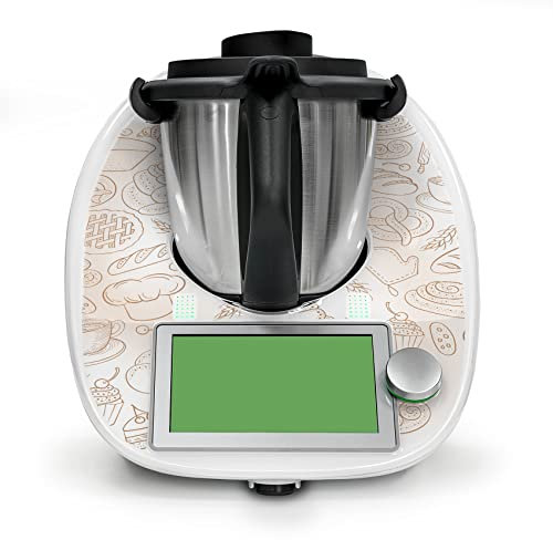 Deko Schutz Aufkleber kompatibel mit Küchenmaschine Thermomix TM6 Design Sticker Klebefolie Zubehör Küchengerät wasserfest selbstklebend RX042 (03 Bakery)