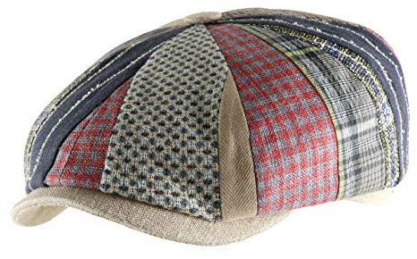 Alfonso D'Este - Flatcap, Schiebermütze, Newsboy Cap Kioto Multi - Size 60 cm - Patchwork