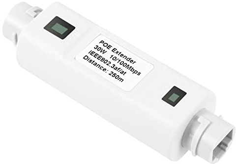 Revotech IP67 Wasserdicht Poe Extender, Max 15W Output Poe Repeater Outdoor Entfernung bis zu 250m, Kompatibel mit IEEE802.3af/at, Plug and Play für Poe Kamera/AP/VoIP Telefon (WPOE6002)