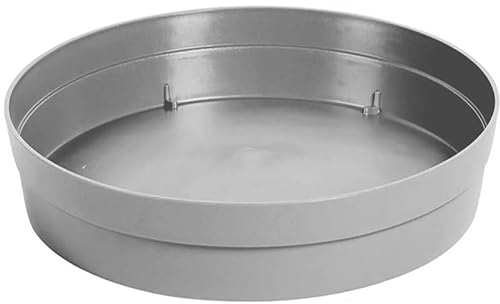 Soucoupe ronde Ø28cm Toscane gris béton - EDA