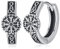 Wikinger Kompass Ohrringe für Herren Damen 925 Sterling Silber Keltisch Creolen Huggie Ohrringe Nordische Wikinger Schmuck für Männer Frauen