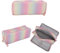 Oyachic 3 Fächer Mädchen Pencil Case Große Kapazität Federmäppchen Etui Stifte Schreibwaren Schreibtisch Organizer für Büro Frauen (Regenbogen)