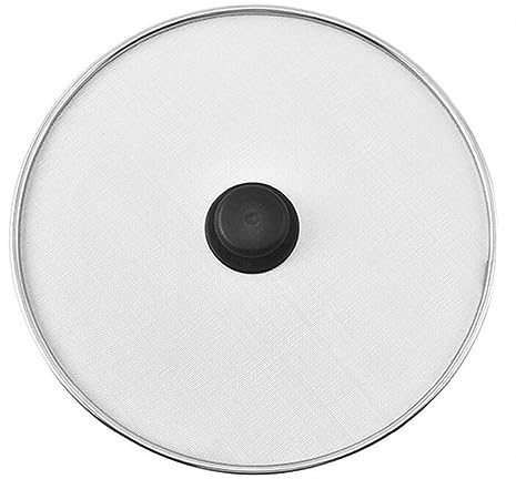 PARENCE - Couvercle de poêle en acier inoxydable anti-éclaboussures 29 CM/Couvercle pour poêle en acier maillé anti éclaboussures, Argenté