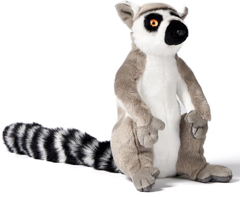 Uni-Toys - Katta-Lemur, sitzend - 21 cm (Höhe) - Plüsch-AFFE - Plüschtier, Kuscheltier