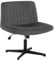 WOLTU Bürostuhl ohne armlehne, Drehstuhl, Ergonomischer, höhenverstellbar, 360° drehbar, Polstersessel, mit Schaukelfunktion, Samt, Dunkelgrau