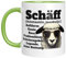 TassenTicker - Schäff - Tasse mit Spruch - Chef Boss - Führungskraft - Beförderung - Geschenk für Vorgesetzte - Beförderung - Abschied - Mann - Freund - Keramik - 330 ml. (Grün)