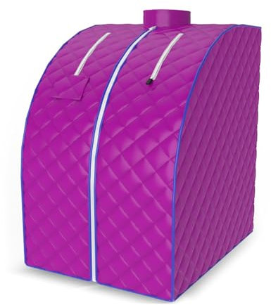 LCZLCZ Sauna a Vapore Pieghevole Portatile, Sauna Spa Personale Interna a infrarossi, Tenda da Sauna Personale per Il Relax, 4 Strati di Isolamento con tappetini Antiscivolo e sedie Pieghevoli