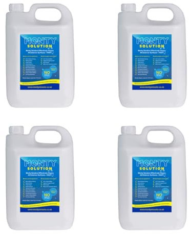 Monty Miracle® Outdoor Cleaner, 5 Litre. Clean & Rejuvenate your Patio, Decking, Fencing, Paths, Driveway, Render & More - Results in 6-10 Minutes! Slip Free (Offer for 4)