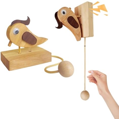 Eingangstür-Pieated-Specht-Klopfer, Specht-Türklopfer, Türklingel aus massivem Holz, Schlafzimmertür, exklusive Dekoration, Natur-Geschenk, Outdoor-Dekoration