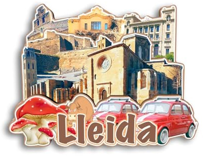 Quwsne Imán para nevera Lleida España, imán para nevera, recuerdos de viaje de ciudad, regalos turísticos, monumentos clásicos 3D, hechos a mano, decoración del hogar - 1015, QS-CYT-1015