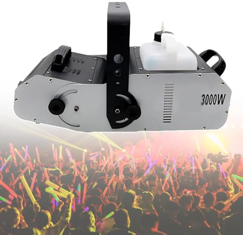 TBANVOO 3000-W-Nebelmaschine, Mit Fernbedienung, 3-L-FassungsvermöGen, Dauernebel, Party-Nebelmaschine, SprüHdistanz 8 M FüR Party-BüHneneffekt,DMX512