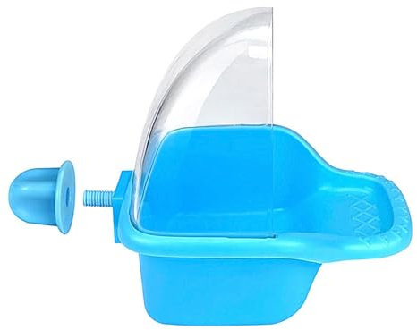 Tanxemery Haustier-Vogelbadebox Zum Aufhängen, Futternapf, Tränke, Käfig-Papagei-Badewanne Papagei Bad Box, Transparente Hängender Käfig Haustier Für Wellensittiche, Vögel, Lovebirds, Nymphensittiche
