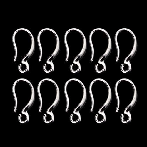 Lodoot 925 Sterling Silver French Ear Hooks 10 Pcs Earring Hooks French Ear Wire Earring Making Findings Parts Supplies Kits Jewelry Earring Making Craft