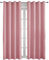 Schlafzimmer Gardinen, Gardinen Blickdichte warm für Wohnzimmer Schlafzimmer Fenster Einfarbige-86x114cm-Korallenrosa-(B x H) 1er Set