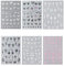 KGDUYC 3D Nagelsticker Metallic Schwarz Punk Laser Pink Aurora Butterfly Nail Art Sticker Nägel Zubehör, 6 Bilder