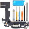 ZHUROUPU Dock Connector for iPhone 13 6.1 2021 Charging Port Flex Cable, USB Charging Port/Audio Jack/Microphone Replacement for iPhone 13 A2633 A2482 A2631 A2634 A2635 with Repair Tools (Black)