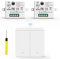 Acmerota Wireless Light Switch Kit 58-240V 10A Remote Control Light Switch for Lamp 2-Channel RF ON/Off Wall Switches No Wiring Required1 Portable Switches & 2 Receiver