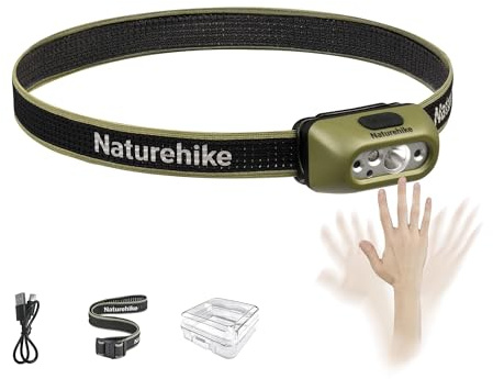 Naturehike LED -Ladescheinwerfer Scheinwerfer 200 Lumen 45°einstellbar IP65 wasserdicht Leichte wiederaufladbare Stirnlampe Superhell LED Stirnlampen fürs Laufen Angeln Campen Klettern