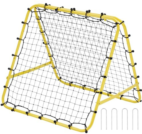 VEVOR Fußball-Rebound-Netz 40 x 35 x 37 Zoll, tragbares Fußball-Tornetz mit vollständig einstellbaren Winkeln, Hilfsmittel und Ausrüstung für alle Altersgruppen Kick-Back Rebounder
