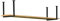 Étagère suspendue flottante en bois avec cadre en fer et métal pour casseroles de cuisine et porte-bouteilles - Étagère murale décorative pour plafond de 150 cm (150 x 30 x 40 cm)