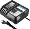 Chargeur rapide DC18RC 18 V compatible avec batterie 14,4 V et 18 V, chargeur universel de batterie 18 V avec écran LCD