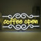 VYXIN Coffee Bar Open Neon Schild, Kaffeebar LED Schild,Neon Sign Neonlicht Schriftzug Leuchtschilder,Kaffee-Leuchtreklamen LED-Wand-Neonlicht,für Cafes Restaurant Store Party Deko