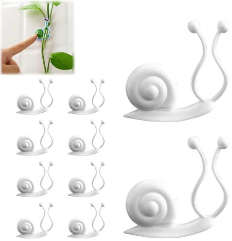 Pothos Fixation murale pour plantes grimpantes, crochet adhésif auto-fort, clip en plastique pour légumes de jardin, clip invisible pour décoration intérieure et extérieure, vigne de raisin (blanc)