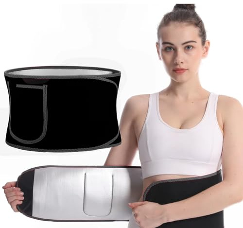 Doukesh Bauchweggürtel Schwitzgürtel Bauch Bauchgürtel zum Abnehmen Waist Trainer Bauchweg Gürtel Verstellbarer Neopren Waisttrainer Herren Damen Taillenformer Sauna Effekt für Laufen Fitness