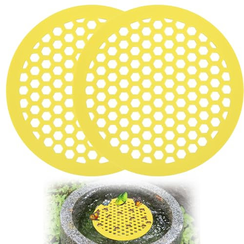 2 Stück Schwimmende Bieneninsel, Bienentränke für den Garten, Bienenschwimmende Insel, Bienentränke für den Garten, Wasserstation für Bienen Schmetterlinge, Insektentränke Garten