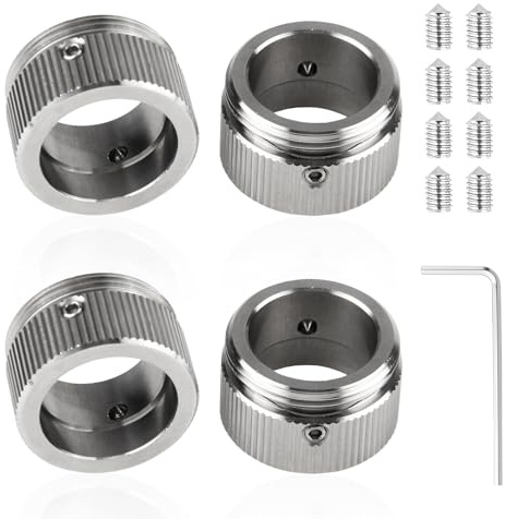4 Stück Heizkörperthermostat Adapter Set M30 x 1,5 Thermostat Adapter Edelstahl Rostfrei Danfoss Thermostat mit Sechskantschlüssel Befestigungsmittel Thermostatkopf für Danfoss Heizkörperventile