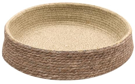 SWETRACE Dog Sleeping Bed Basket Natural Willow Woven Mat Small Puppy Cat House for Home