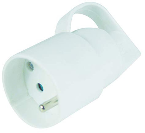 TEC HIT 250210 - Fiche femelle + Terre à anneau - 16 A - Blanc