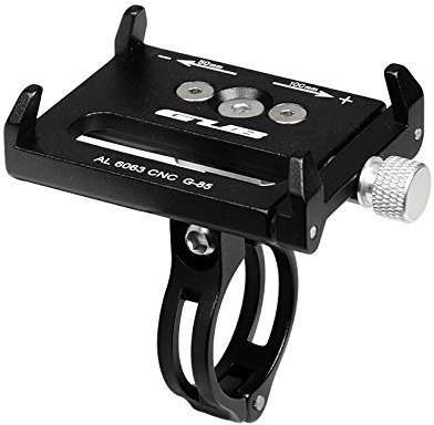 GUB G-85 - Soporte CNC para teléfono de bicicleta de 3.5 a 6.2 pulgadas, soporte para GPS, funda para manillar de bicicleta, motocicleta, extensor de manillar de color negro