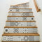 Selbstklebende Treppe Fliesen | Aufkleber für Zement Fliesen – Aufkleber für Kontrosenfliesen | Treppe Zementfliesen selbstklebend – azulejos – 15 x 105 cm – 4 Streifen
