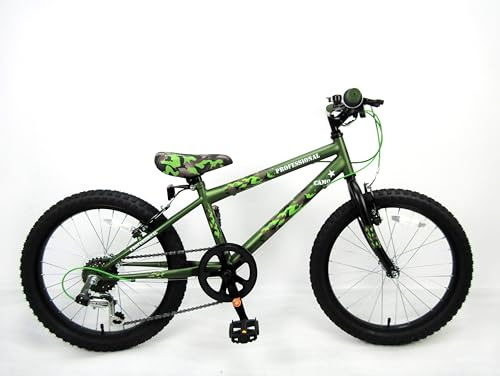 Professional Camo SAS Army 20 Wheel Boys Kids Mountain Bike 6 Speed Green Camouflage Age 7+