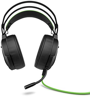 HP 600 Pavilion Gaming Cuffie, Audio Virtual Surround 7.1, Comandi Integrati nel Cavo, Archetto Autoregolabile, Imbottitura in Similpelle Morbida sugli Auricolari e Base, Nero/Verde