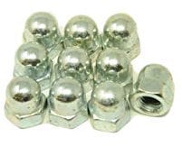BIKE CYCLE NO SHARP EDGES DOME NUTS FOR BICYCLE SEAT BOLTS,HANDLEBAR BOLTS ETC SIZE M8 x 1.25mm (Two)