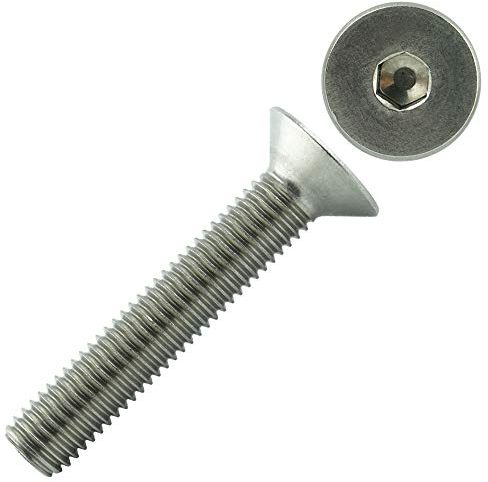 Eisenwaren2000 | M10 x 70 mm Senkkopfschrauben mit Innensechskant (20 Stück) - DIN 7991 - ISO 10642 Senkkopf Schrauben - Gewindeschrauben - Vollgewinde - Edelstahl A2 V2A - rostfrei