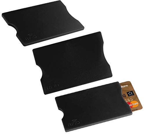 5x RFID Kartenetui / Farbe: schwarz
