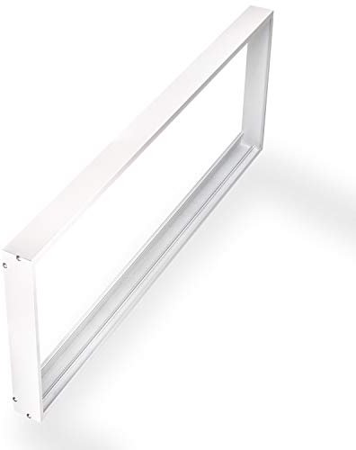 Popp® Kit de Superficie para Panel 60x120cm con Marco blanco Fabricado en Aluminio, Kit para Techos - Accesorios Led *Panel NO incluido(60x120cm)