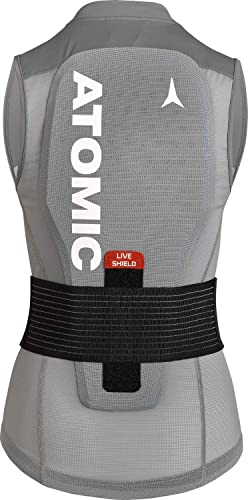 ATOMIC Live Shield Vest W Grau Größe S - Hochwertige Protektorenweste - Damen-Rückenprotektor - Multi Density Schaumsystem - Leicht & atmungsaktiv - uneingeschränkte Bewegungsfreiheit