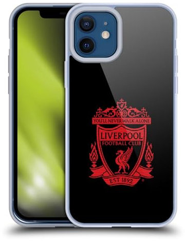 Head Case Designs Offizielle Liverpool Football Club Schwarz 1 Crest 2 Gelhülle [Militärischer Schutzgrad] Kompatibel Mit Apple iPhone 12 / iPhone 12 Pro Und Kompatibel Mit MagSafe