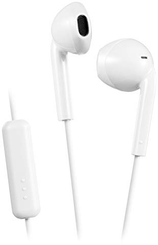 JVC HAF17MW - Auriculares con micrófono y Control Remoto, Color Blanco