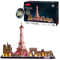 3D Puzzle Kinder - Paris LED City Line | 3D Puzzle Erwachsene Eiffelturm | Modellbausatz Erwachsene | Geschenk Für Kinder Ab 8 Jahre | 115 Stücke | DIY