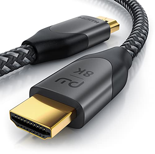 CSL - 8k HDMI Kabel 2.1 1m Meter - 8K @ 120Hz 4K @ 240Hz mit DSC - HDMI 2.1 2.0a 2.0b - 3D - Highspeed Ethernet - HDTV - UHD II - Dynamic HDR-10+ - eARC - Variable Refresh Rate VRR - Dolby Vision