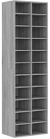 vidaXL Schuhregal Regal Schrank Schuhschrank Schuhablage Schuhständer Schuhaufbewahrung Schuhtruhe Schuhorganizer Grau Sonoma 54x34x183cm Holzwerkstoff
