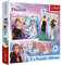 Trefl - Disney Frozen 2, Prinzessinnen in ihrem Reich - 3in1: 2X Puzzle + Memory-Spiel, Puzzle mit Figuren der Fernsehserien, 30 und 48 Teile, 24 Memos, für Kinder ab 3 Jahren